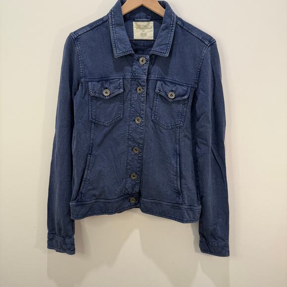 Natural Reflections Chambray Jean Jacket Women's Large Blue 100% Cotton - Picture 2 of 13